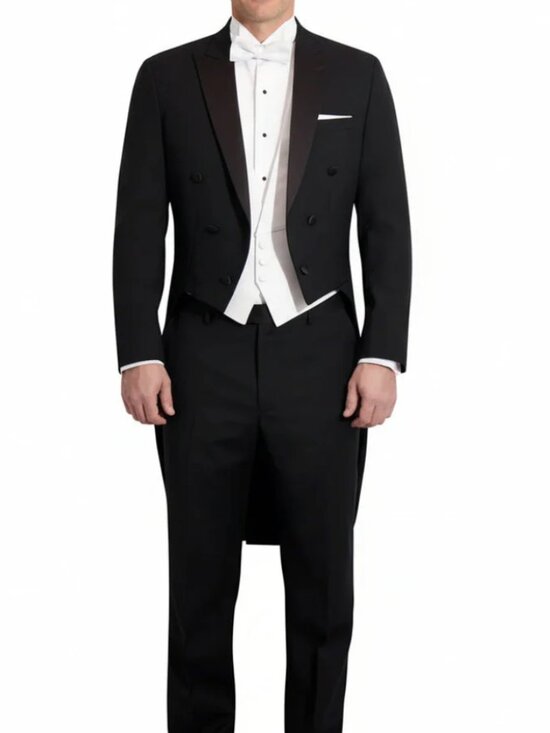Edwardian Black Tuxedo Tailcoat and Pants Package - Picture 5 of 5